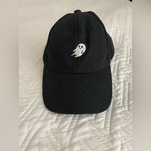 Baseball Cap with Ghost Embroidery | Black
